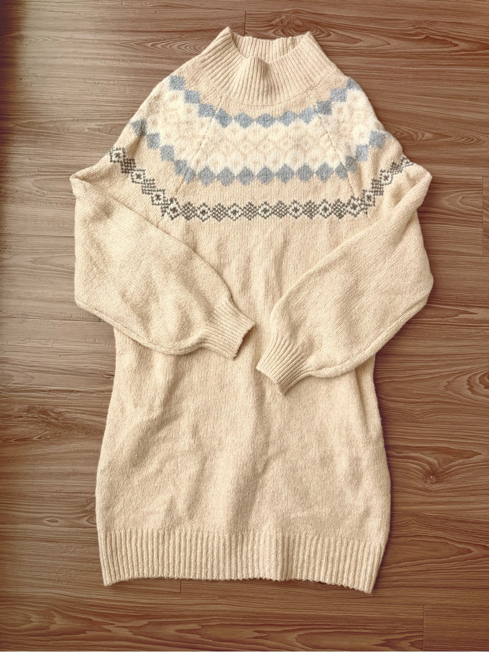 American Eagle Cream & Gray Turtleneck Sweater Dress | NWT | Medium